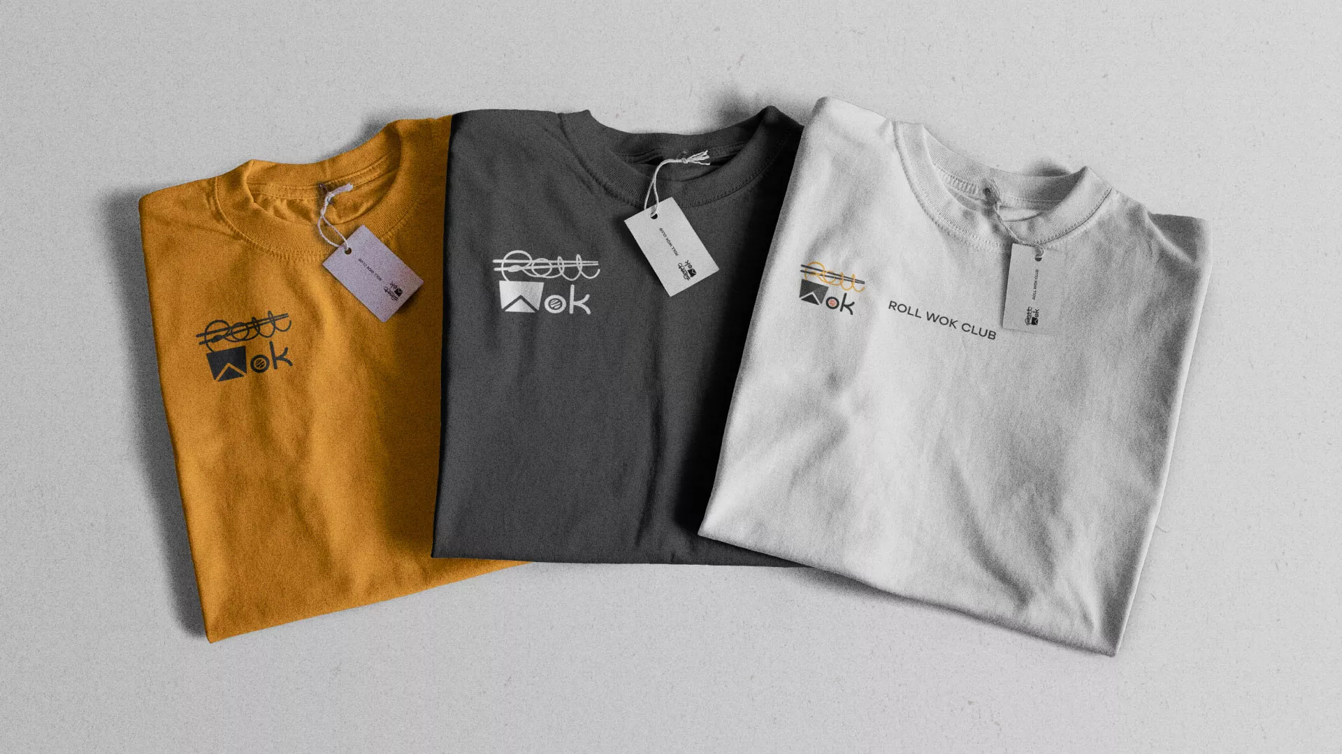 Разработка логотипа суши-бара «Roll Wok Club» в Салехарде